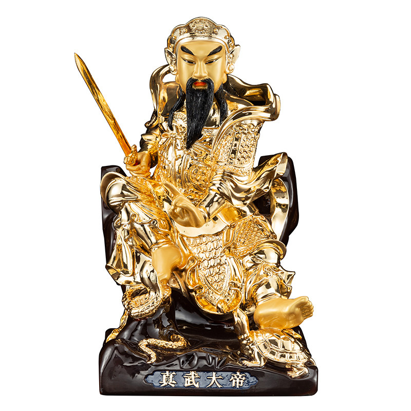 纯铜真武大帝玄天上帝神像摆件