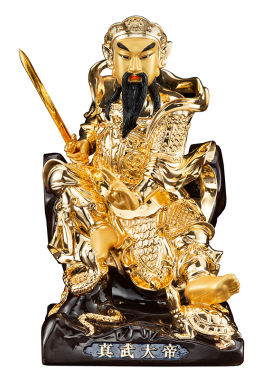 纯铜真武大帝玄天上帝神像摆件