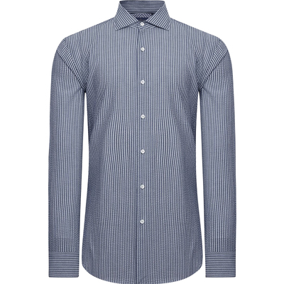 anos亚诺司绅士深蓝色修身款衬衫