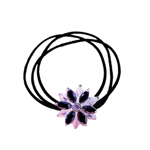 黑白锆石冰凌花发绳扎头绳皮筋发圈简约百搭低调发饰头饰头花饰品