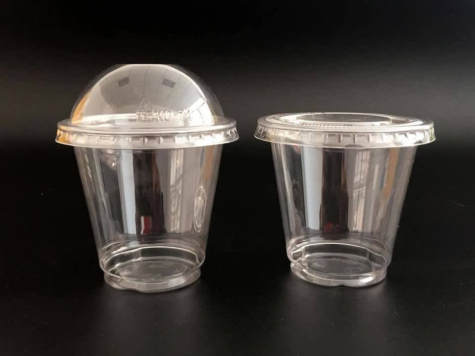 150ml Plastic Pet Disposable Dessert Cup With Logo Printing And Flat Or