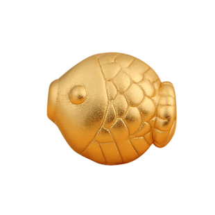 s999纯银3D硬银配件手工编织开口小鱼锦鲤镀金饰品手链吊坠