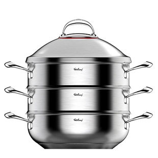 出口品质 18/10不锈钢蒸屉蒸笼蒸架蒸垫笼蒸鱼蒸包子大蒸屉36cm