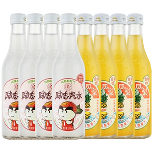 汉口二厂果汁汽水凤梨励志荔枝气泡水好看的高颜值网红饮料整箱