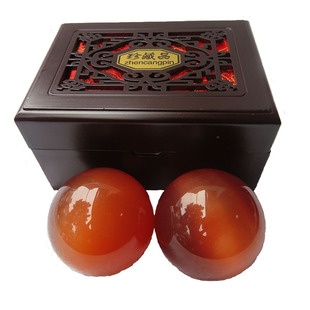 健身球手球 非瑜伽球 无极健身球实心天然玉石手抓球 铁球 猫眼球