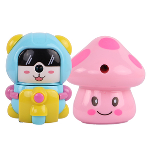 金属儿童削笔器 全自动手摇卷笔刀小学生用小型便携式刨笔机卡通转铅笔手动剥旋绞车笔刀包邮学习文具用品