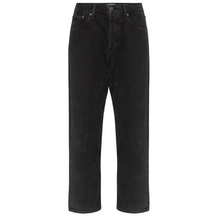 2023年新款AGOLDE Riley黑灰色超高腰瘦版BF男友风九分直筒牛仔裤