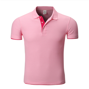 翻领polo衫定制T恤印制工作服双下摆款拼色广告衫印字logo包邮