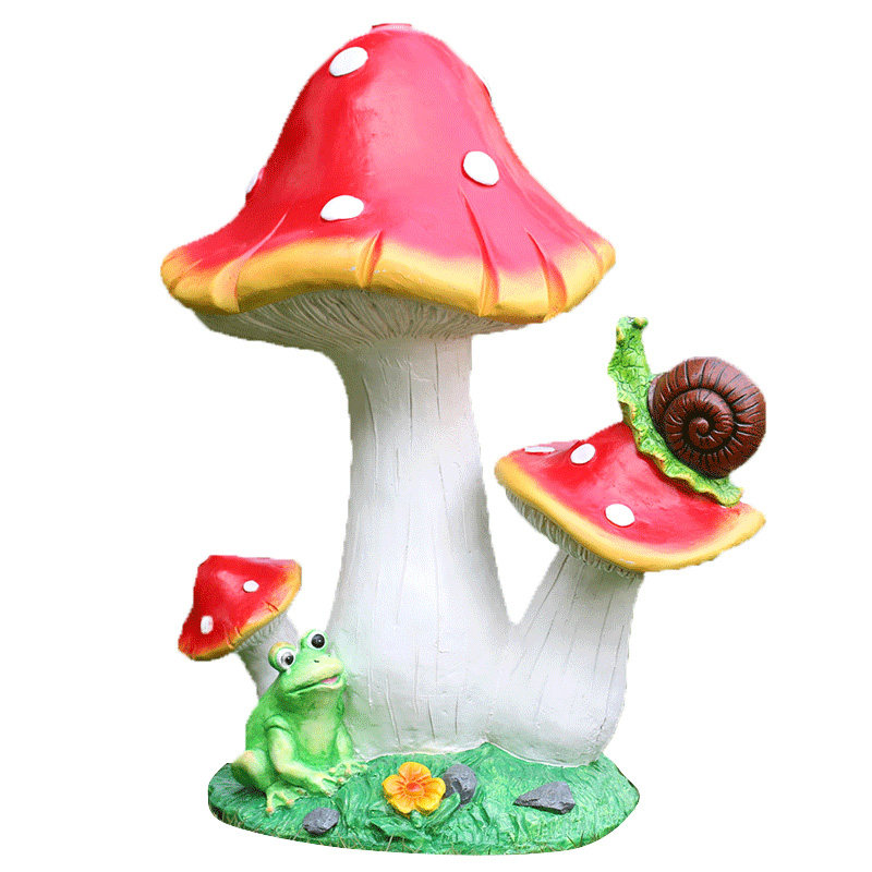 园林玻璃钢仿真植物大蘑菇装饰品