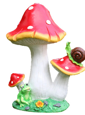 园林玻璃钢仿真植物大蘑菇装饰品