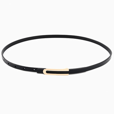 新款黑白红色1厘米连衣裙细腰带