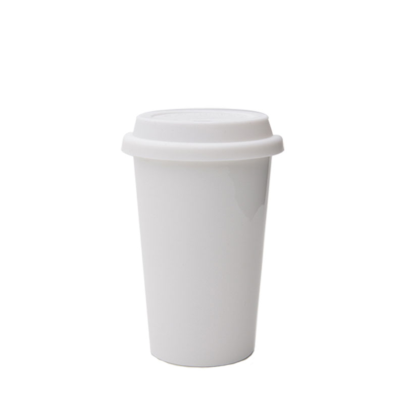陶瓷马克杯双层隔热杯定制印logo