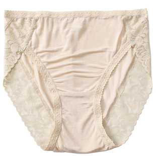 100%桑蚕丝真丝内裤女透气舒适抗菌蕾丝包臀性感大码无痕中腰内裤