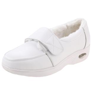 护士鞋冬季加绒白色女棉鞋气垫医院工作鞋防滑2025新款冬季软皮