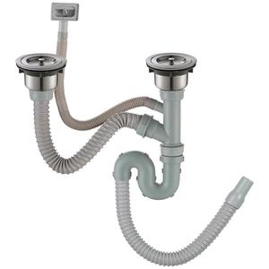 斐格厨房水槽防臭下水管不锈钢水槽下水器配件单双槽洗菜盆下水