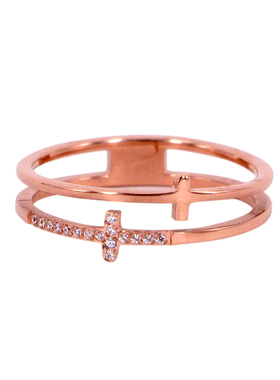 日式轻奢双层港风戒指女个性食指