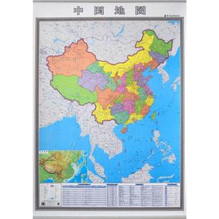 【2025年新版】中国地图挂图竖版1米1.4米 书房办公室书房挂图 防水覆膜 商务办公挂绳挂图  大比例展示南海疆亚洲周边