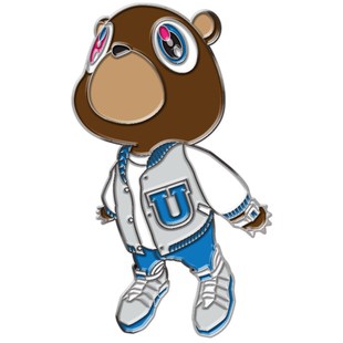Pinleader定制KanyeWest Dropout Bear Pin村上隆 侃爷辍学熊徽章