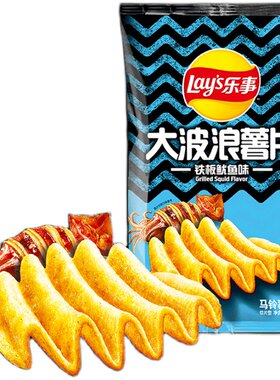 乐事大波浪薯片食品大包袋装网红