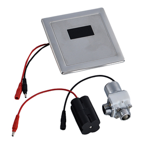 暗装小便斗感应冲水器配件 小便器冲洗阀电磁阀 电池盒6V变压器