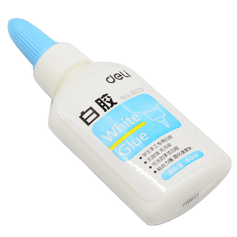 得力9071白胶手工胶水60ml可洗易干办公胶水强力粘合学生文具_虎窝淘
