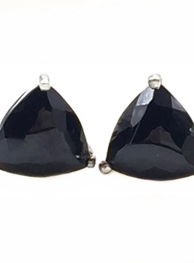 闺蜜屋冥王尖晶石三角925银吊坠