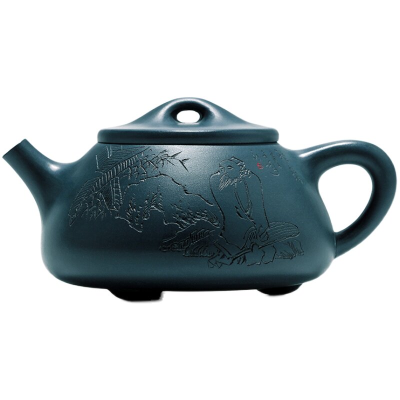 御壶茗香宜兴紫砂壶名家纯全手工绿泥石瓢家用泡茶壶茶具茶香书韵