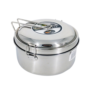 304不锈钢保温饭盒双层学生便当儿童餐盒成人快餐食堂蒸饭碗分格