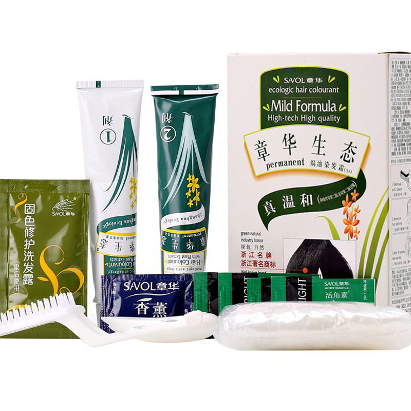 章华生态焗油染发霜膏植物染发剂正品140ml 授权经销购买有优惠