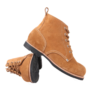 3516工厂复古陆空高腰皮鞋 越战黄反毛男靴防穿刺工装靴单靴男