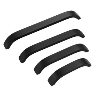 孔距96/128/160/192mm美式黑白色柜门拉手中式太空铝橱柜抽屉把手