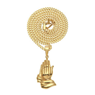 欧美嘻哈不锈钢男士祈祷之手吊坠PrayingHandsSteelPendant