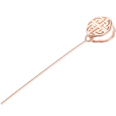 diy925纯银18k金玉器针式吊坠扣