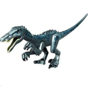 侏罗纪75935重爪龙食肉牛龙暴龙冥河龙虐迅猛龙恐龙拼装积木玩具