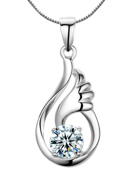 925纯银吊坠韩国生日礼物锁骨链