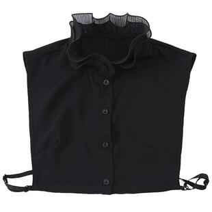 秋微秋冬季新款毛衣装饰假领子女士荷叶边娃娃立领衬衫衬衣装饰领