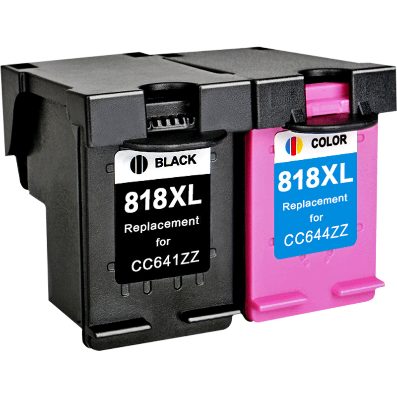 彩格适用惠普HP818墨盒黑色 Deskjet f4288 d2568 d1668 2488打印机连供大容量墨盒F2418 4238 D2668 可加墨