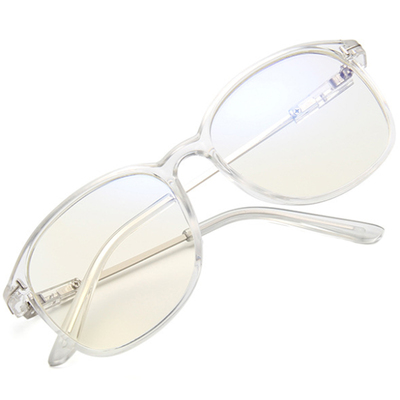 韩版ins白色复古风透明全框眼镜