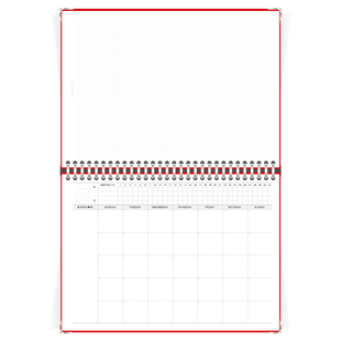 A4自填日期月计划本大号加厚软皮面活页日程本行事历B5工作小秘书2021自律计划表效率手册时间管理办公月历本