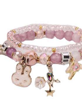 水晶手链手串女韩版潮卡通兔子