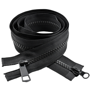 黑/白色羽绒服双头拉链长款5号树脂开尾拉链男女外套衣服拉链配件