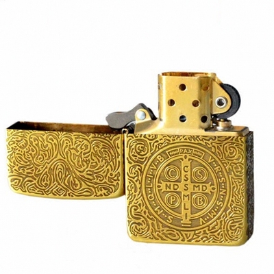 zippo纯铜康斯坦丁打火机