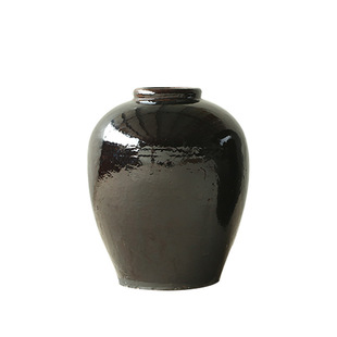 陶瓷空酒缸大口老酒坛子300斤400斤500斤土陶缸密封窖藏复古带盖