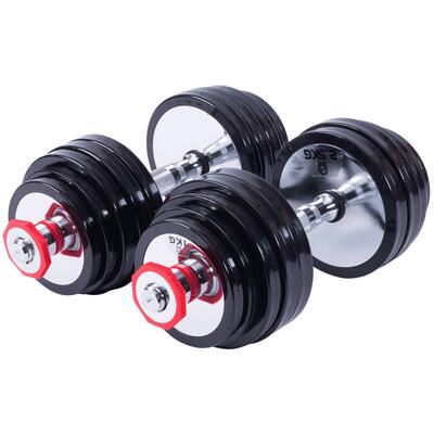 套装练臂肌电镀40kg公斤纯钢哑铃