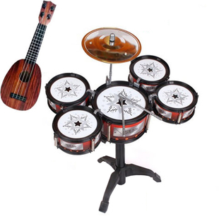 架子鼓儿童玩具初学者爵士鼓练习鼓仿真鼓敲打乐器+吉他87