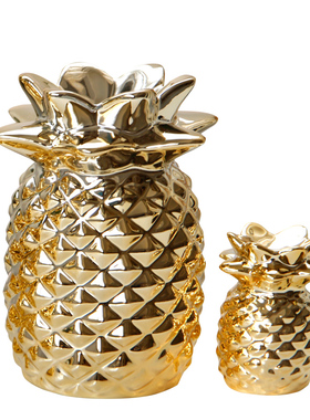 室内金色陶瓷桌面欧式风小摆设