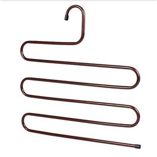 多功能魔术裤架美观铁艺S型多层衣架衣柜收纳金属裤挂夹