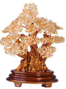 客厅新房乔迁开业礼品天然黄水晶