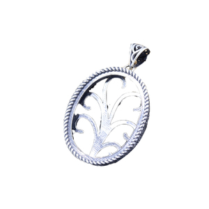 包邮S925纯银吊坠空托复古泰银男女款戒面托DIY镶嵌蜜蜡银托28*35