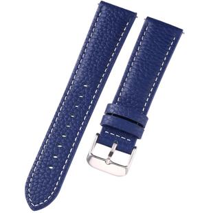蓝色表带真皮男手表带女牛皮软代用西铁城蓝天使罗西尼20 22 23mm